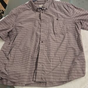 REI Men's Casual Button Down Shirt - Purple Stripes